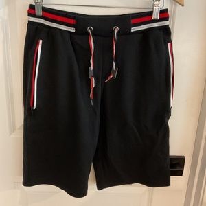 Blu Rock New York - Drawstring Elastic Waist Shorts - Black - Men’s Size Medium